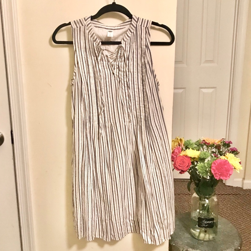 Old Navy Blue & White PinStriped Dress